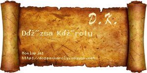 Dózsa Károly névjegykártya